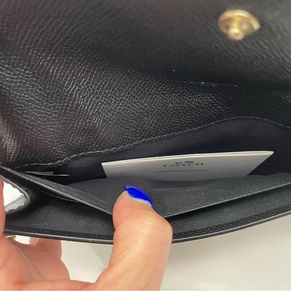 Coach Black Leather Slim Wallet Minimalist Design- NWT - Picture 11 of 11